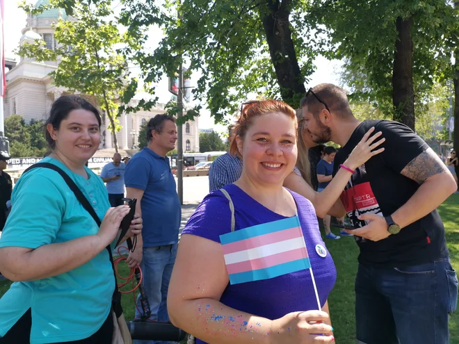 Andjela Čeh, programska koordinatorica parade v imenu združenja Egal. Foto Milena Zupanič