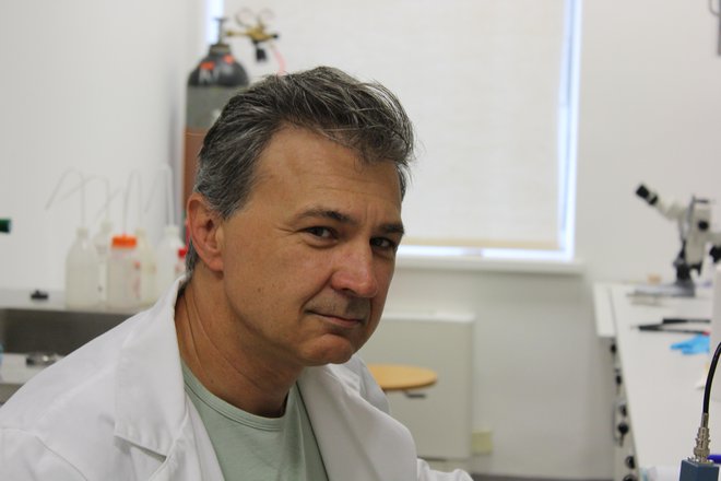 Prof. dr. Matjaž Valant je ponosen, da bo tehnologija pripomogla k hitrejšemu razogljičenju. FOTO: Blaž Močnik