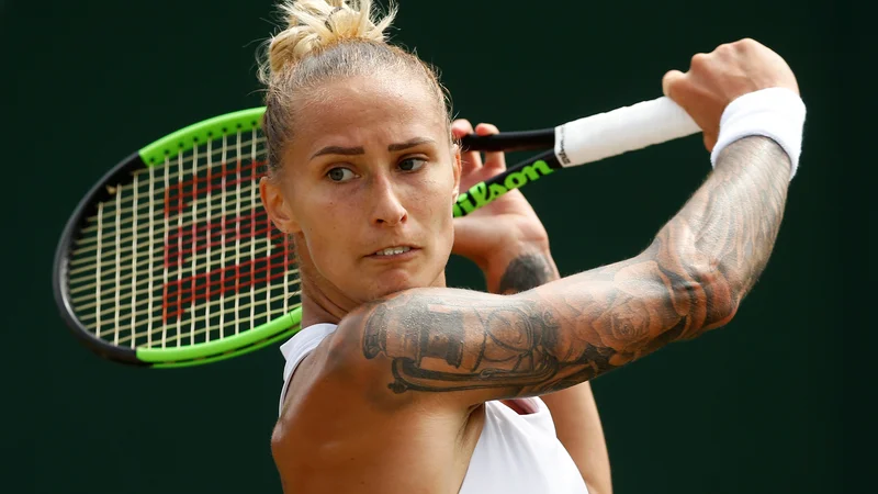 Fotografija: Polona Hercog je uspešno začela turnir na sveti travi. FOTO: Reuters
