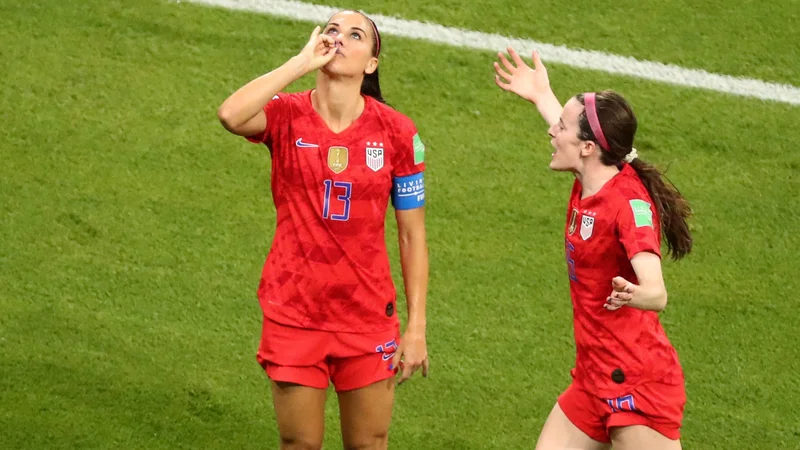 Fotografija: Alex Morgan se je takole veselila odločilnega gola. FOTO: Reuters