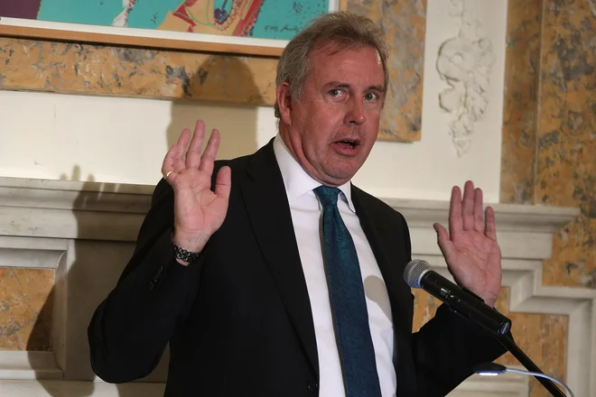 Nekdanji britanski veleposlanik v ZDA sir Kim Darroch. FOTO: Alex Wong/AFP