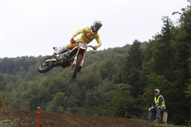 Na sliki Tim Gajser. Motokros razred MX OPEN. Šentvid pri Stični, 23. september 2018
