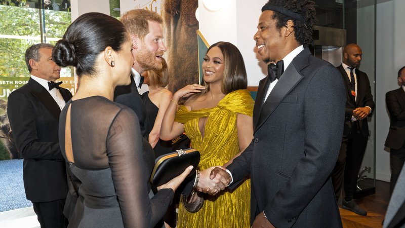 Fotografija: Meghan Markle, Beyoncé, princ Harry, and Jay-Z –  čimprej se morajo domeniti za dvojni zmenek, so zapisali v enem od medijev. FOTO: AFP