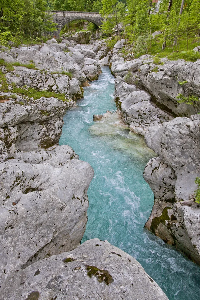 Soča je hladna, a to ljudi ne odvrne, da bi se okopali v njej. Foto Jože Suhadolnik