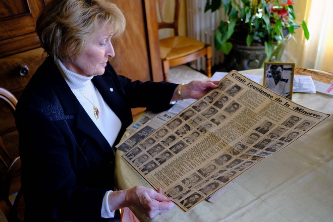 Therese Scheirmann-Descamps, vdova Julesa Scheirmann-Descampsa, člana posadke. FOTO: Boris Horvat/AFP