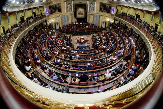 Da bi bil Sánchez ponovno potrjen za predsednika vlade, na jutrišnjem glasovanju potrebuje tudi glasove manjših regionalnih in independentističnih strank. Foto: Reuters