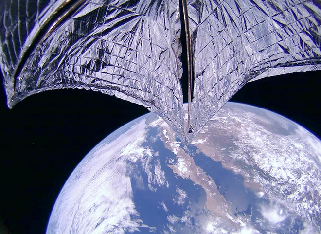 Odprto solarno jadro. FOTO: Planetary Society
