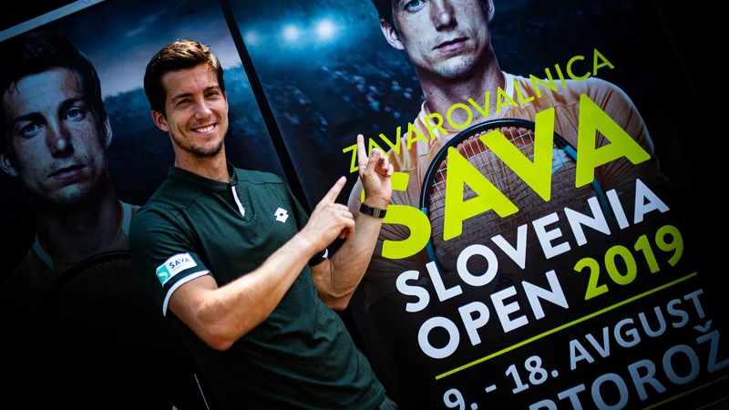 Fotografija: Aljaž Bedene se je letos odločil za drugačen spored pred OP ZDA, namesto v Winston-Salemu bo nastopil v Portorožu.
FOTO: Grega Valančič/Sportida