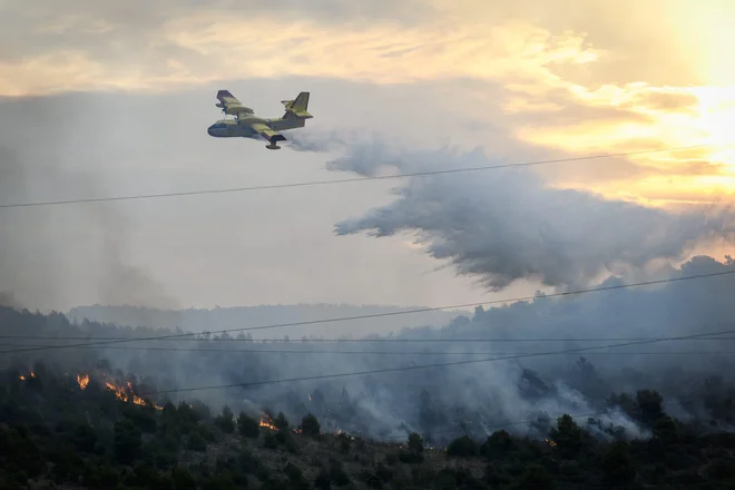 Gre za največji požar na Hrvaškem letos. FOTO: Niksa Stipanicev/Cropix