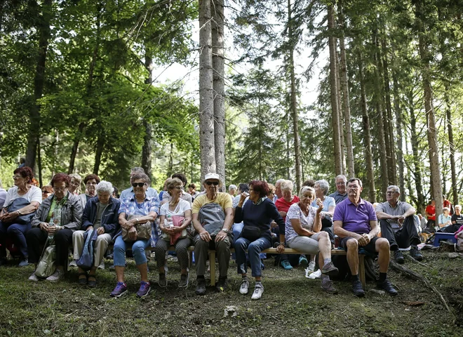Slovesnosti se je udeležilo okoli tisoč ljudi. FOTO: Blaž Samec/Delo
