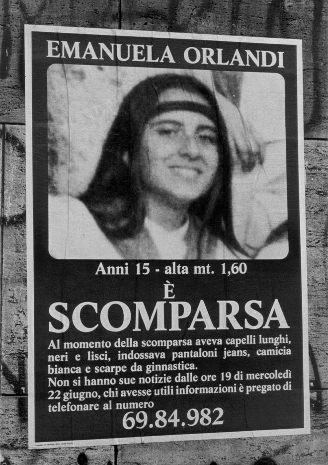 Emanuela Orlandi, hči uglednega vatikanskega uradnika, je na poti iz glasbene šole v središču Rima izginila poleti leta 1982. FOTO: Wikipedija