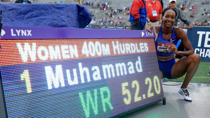 Fotografija: Dalilah Muhammad je bila glavna zvezda ameriškega državnega prvenstva. FOTO: AFP