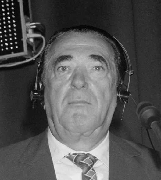 Robert Maxwell, pokojni oče Ghislaine, je umrl v ne povsem pojasnjenih okoliščinah. FOTO. Wikipedia