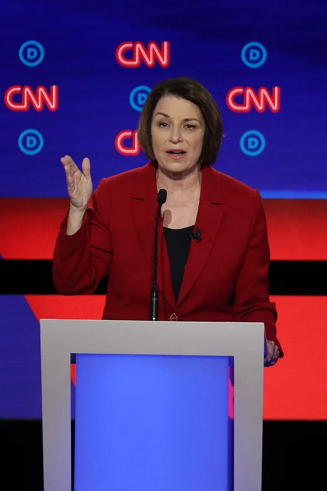 Senatorka iz Minnesote slovenskih korenin Amy Klobuchar. FOTO: Justin Sullivan/AFP