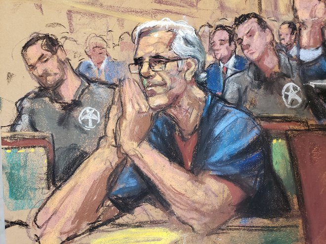 Zadnje skice s procesa proti Epsteinu. FOTO:Jane Rosenburg/Reuters