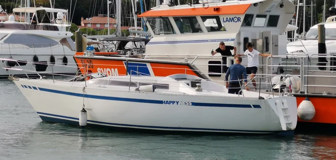 Jadrnica Happyness srečno v Marini Portorož. FOTO: Boris Šuligoj