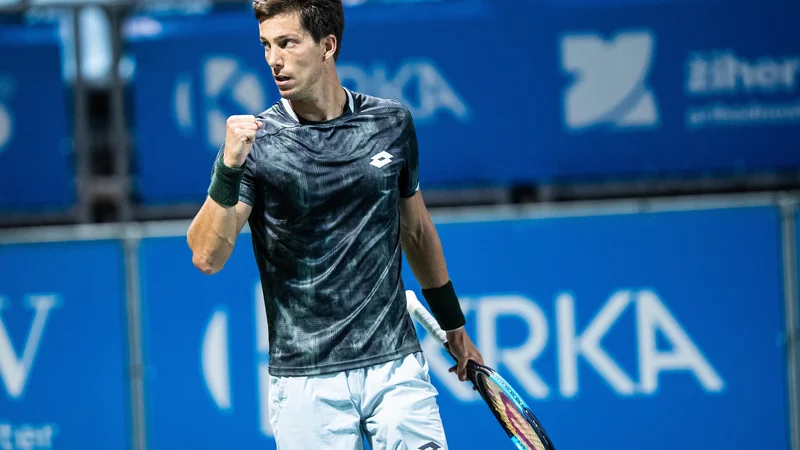 Fotografija: Aljaž Bedene je bil zadovoljen s svojo predstavo v 3. kolu. FOTO: Sportida