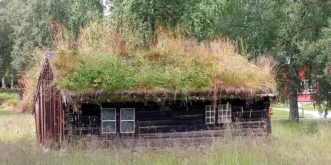 Takšne strehe še zdaleč niso sodobna novotarija. To dokazujejo primeri štiristo let stare norveške lesene podeželske arhitekture. Fotografije Alenka Korenjak