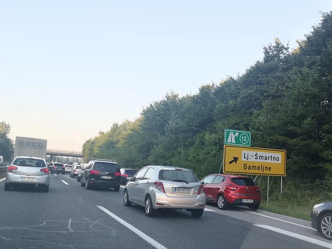 Gneča pred Ljubljano. FOTO: N. D.