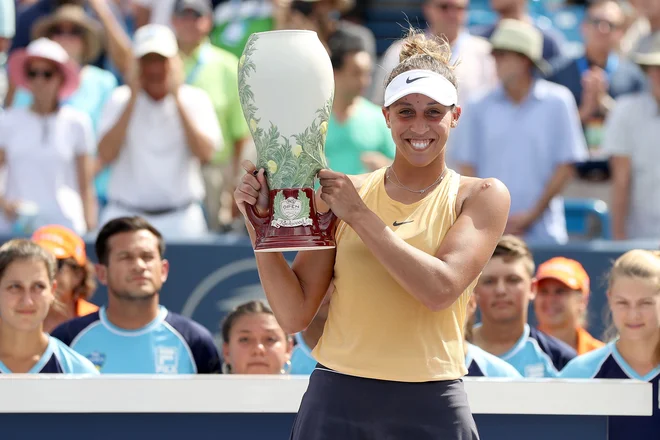 Madison Keys se je po zmagoslavju v Cincinnatiju prebila v prvo deseterico. FOTO: AFP