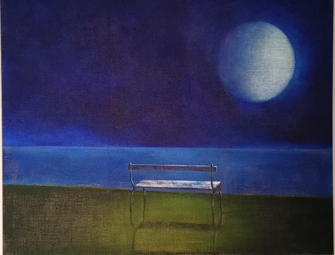 Gani Llalloshi: <em>Written memories</em>, akril na juti Foto Boris Šuligoj