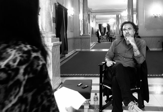 Iñárritu na pogovoru v prostorih Narodnega gledališča na 25. SFF FOTO: Damjan Kozole