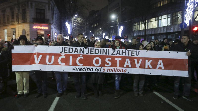 Fotografija: Opozicijski protesti proti vladajočim v državi v Srbiji niso prinesli sprememb. Foto Jože Suhadolnik