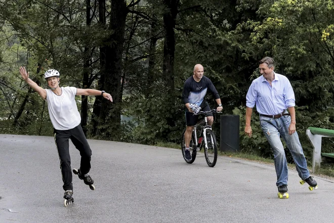 Borut Pahor kotalka z estonsko predsednico. FOTO: Sta