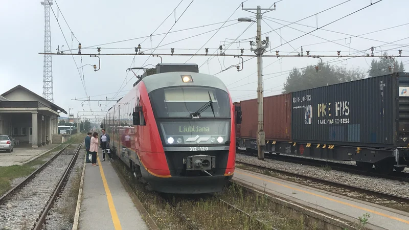 Fotografija: Vlaki so obstali tudi na postaji v ljubljanskih Vižmarjah. FOTO: Uroš Hočevar/Delo