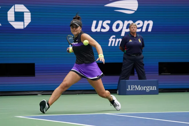 V finalu proti Sereni Williams je Andreescujeva navdušila z neustrašno predstavo. FOTO: AFP