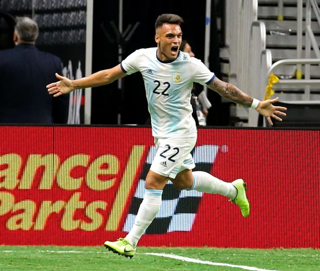 Lautaro Martinez je navdušil s hat-trickom. FOTO: AFP