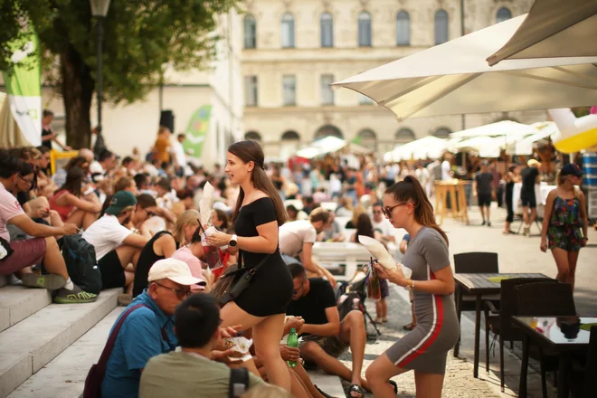 Utrinek iz poletne Ljubljane. Foto Jure Eržen