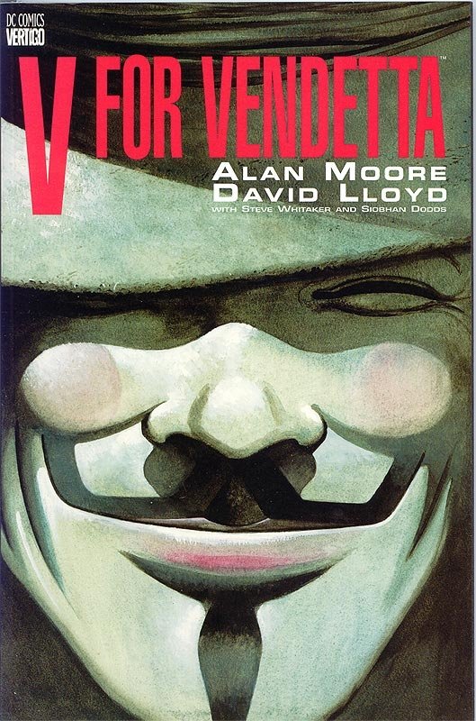 Strip V for Vendetta avtorjev Davida Lloyda in Alana Moora je izhajal med marcem 1982 in majem 1989.<br />
Foto arhiv avtorja