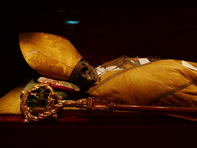 Mumije in zbirko relikvij so iz Benetk pripeljali v Istro v 19. stoletju, zaradi strahu pred Napoleonovo vojsko. FOTO: Jan Klokočovnik/ Delo