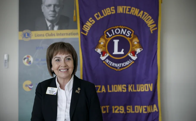Gudrun Yngvadottir, prva mednarodna predsednica organizacije Lions, pravi, da želi s svojim zgledom opogumiti tudi druge ženske. FOTO: Blaž Samec