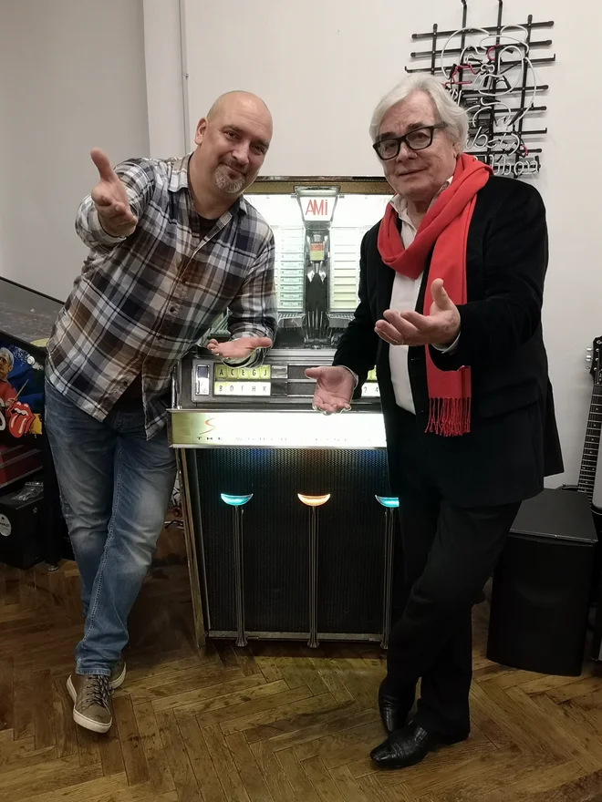 Simon Gale in Lado Leskovar, ki se je odzval vabilu in nastopil v Galei. FOTO: osebni arhiv S. G.