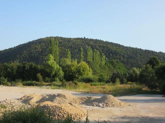 Za dva vila bloka je teren že pripravljen, v ozadju je drevesni park. Če bo tako ostalo, bodo imeli stanovalci vila blokov lep, predvsem pa zelen razgled. FOTO: Špela Kuralt/Delo