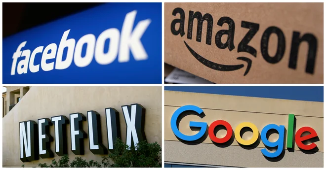 Na trgu so delnice velike četverice družb Apple, Microsoft, Google (Alphabet) in Amazon vredne okoli 5,8 tisoč milijard dolarjev, 17-krat toliko kot na dnu velike finančne krize leta 2009. FOTO: Reuters