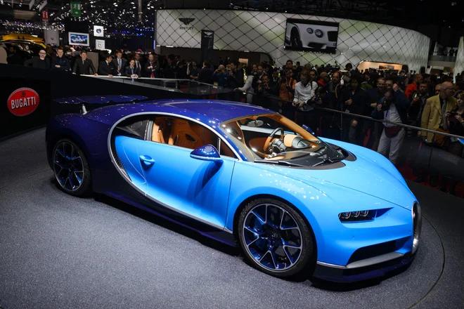 Bo Bugatti, na sliki je njegov aktualni model chiron, res prešel v navezo s hrvaškim Rimcem? FOTO:&nbsp;AFP