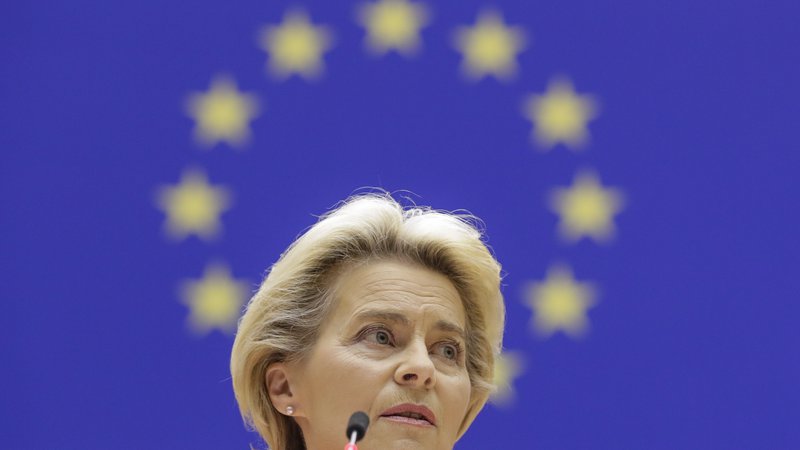 Fotografija: Predsednica evropske komisije Ursula von der Leyen Foto: Olivier Hoslet/AFP