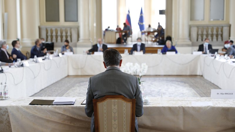 Fotografija: Posvet pri predsedniku države Borutu Pahorju o RTV Slovenija FOTO: Leon Vidic