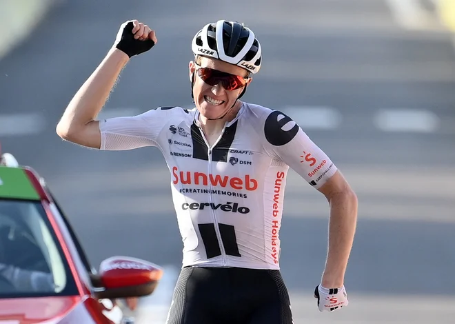 Soren Kragh Andersen (Team Sunweb) je še drugič ukanil Mezgeca. FOTO: Marco Bertorello/Reuters