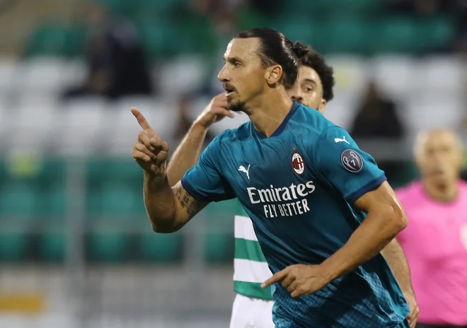 Zlatan Ibrahimović je bil ključni mož četrtkove zmage Milana na Irskem v drugem kolu kvalifikacij za evropsko ligo. FOTO: Lorraine O&#39;sullivan/Reuters