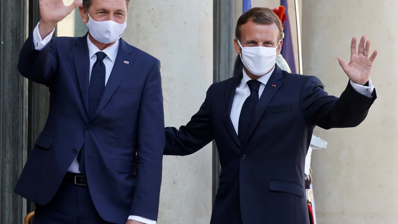 Fotografija: Predsednik Borut Pahor je bil danes pri Emmanuelu Macronu.
FOTO: Ludovic Marin/AFP