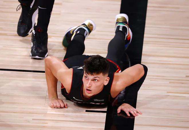 »Učim se od Gorana,« odkritje sezone v NBA Tyler Herro ne skriva, kdo je eden od njegovih vzornikov pri Miamiju. FOTO: Kevin C. Cox/AFP