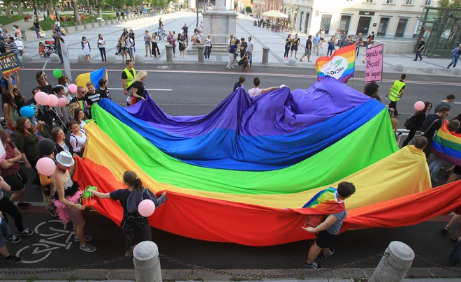 V Sloveniji nihče netančno ne ve, koliko napadov na LGBT osebe se zgodi v resnici. Foto: Blaž Samec/Delo