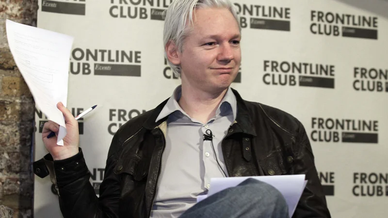 Fotografija: Julian Assange leta 2012 FOTO: Finbarr O'Reilly/Reuters