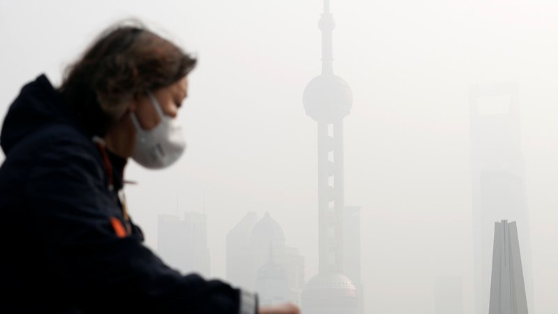 Fotografija: Zaradi velike količine delcev PM2,5 v ozračju vsako leto umre 2,2 milijona Kitajcev. FOTO: Aly Song/Reuters