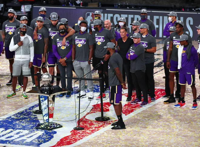 LA Lakers z LeBrona Jamesom v glavni vlogi pišejo zgodovino NBA, še 31. se je moštvo iz Los Angelesa uvrstilo v veliki finale. FOTO: Kim Klement/USA TODAY Sports