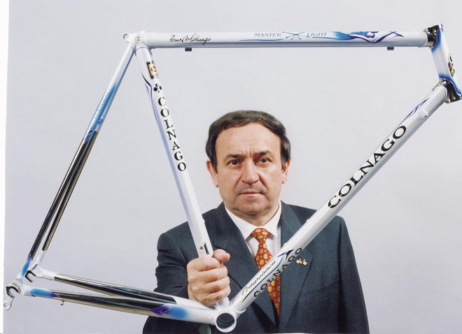 Ernesto Colnago, legenda italijanskega kolesarskega oblikovanja in opremljevalec Pogačarjeve ekipe UAE. FOTO: Arhiv Colnago